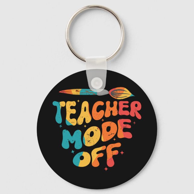 Porte-clés Mode Enseignant Dernier Jour D'école Prof D'art  (Recto)
