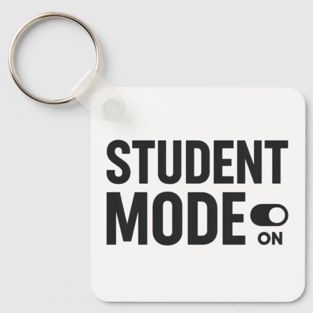 Porte-clés Mode Étudiant Activé – Motivation Drôle pour les É (Recto)