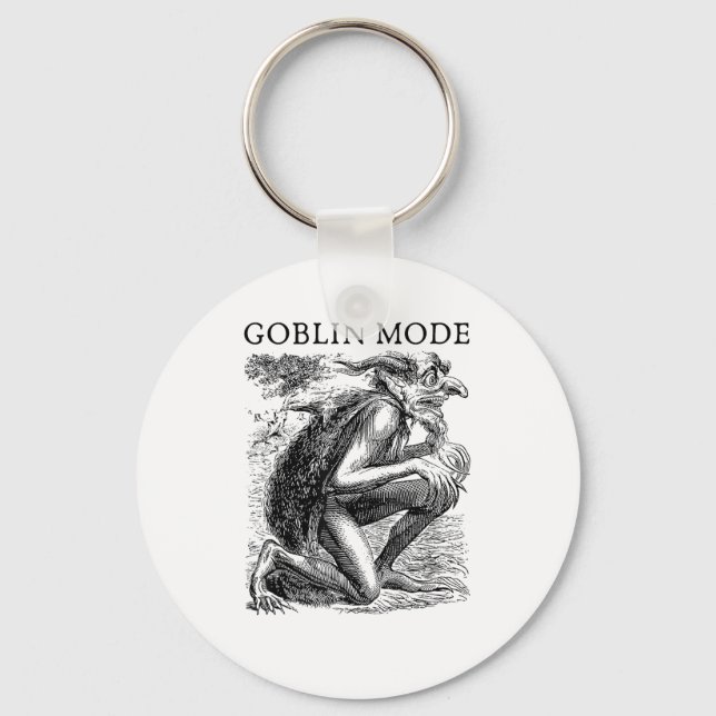 Porte-clés Mode Gobelin Goblincore Rétro Drôle Désactivé (Recto)