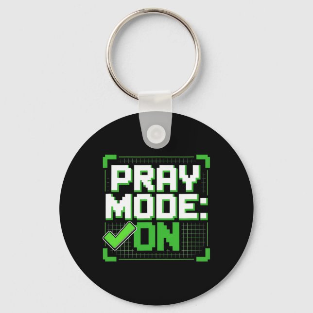 Porte-clés Mode Prière Activé Graphique de joueur chrétien  (Recto)