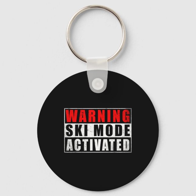 Porte-clés Mode Ski Avertissement Activé 1  (Recto)