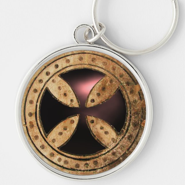 Porte-clés MODÈLE ANTIQUE TRAVERSÉ Gem en Onyx noir (Devant)