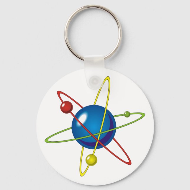 Porte-clés Modèle coloré de l'Atom (Recto)