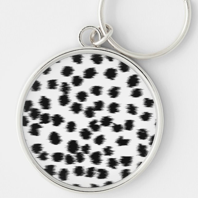 Porte-clés Modèle dalmatien noir et blanc d'impression (Devant)