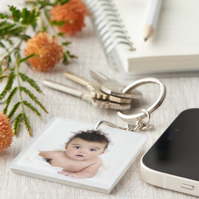 Porte-clés Modèle de 2 photos pour les photos préférées (Devant Droit)