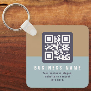 Porte-clés Modèle de code QR moderne éditable Couleurs atté