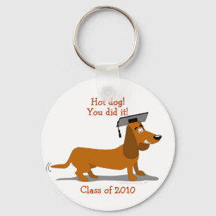 Porte-clés Modèle de diplôme Dachshund Dog personnalisable