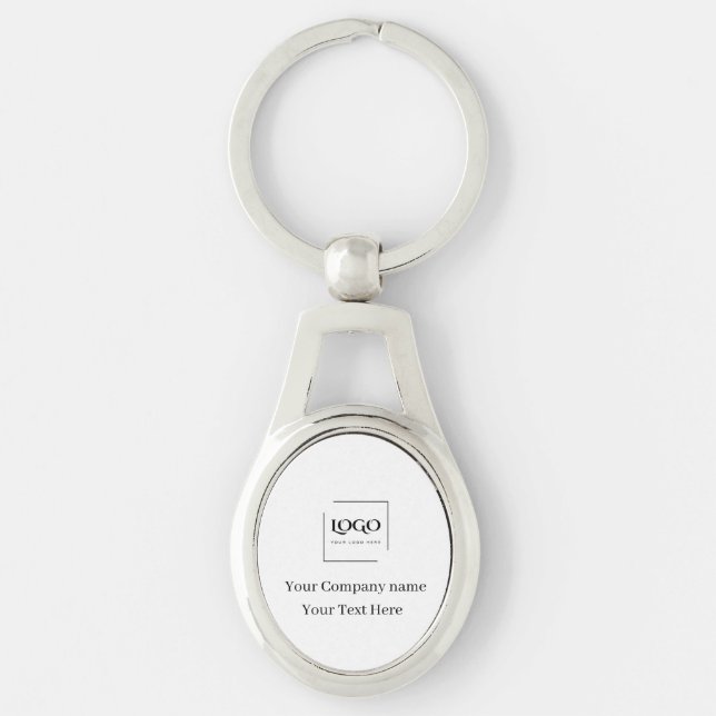 Porte-clés Modèle de logo personnalisé élégant (Devant)