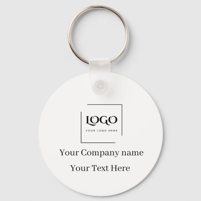 Porte-clés Modèle de logo personnalisé élégant (Recto)