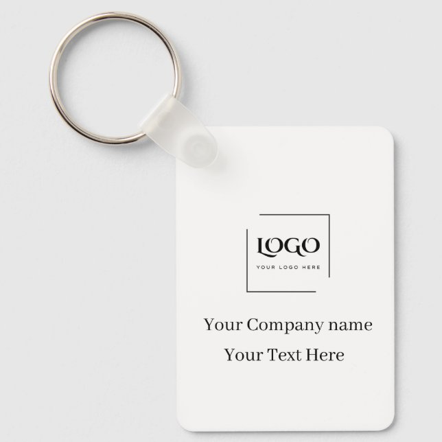 Porte-clés Modèle de logo personnalisé élégant (Recto)