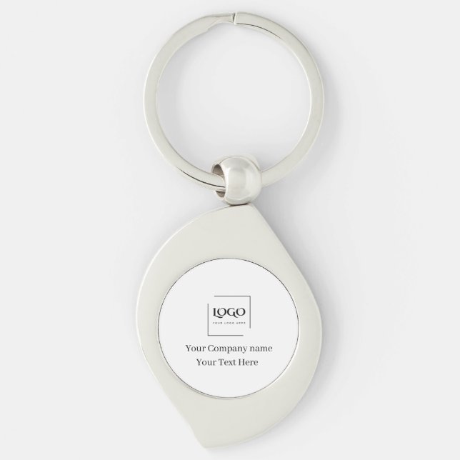 Porte-clés Modèle de logo personnalisé élégant (Devant)