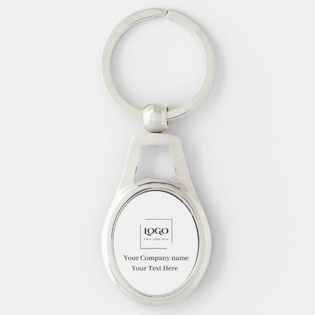 Porte-clés Modèle de logo personnalisé élégant (Devant)