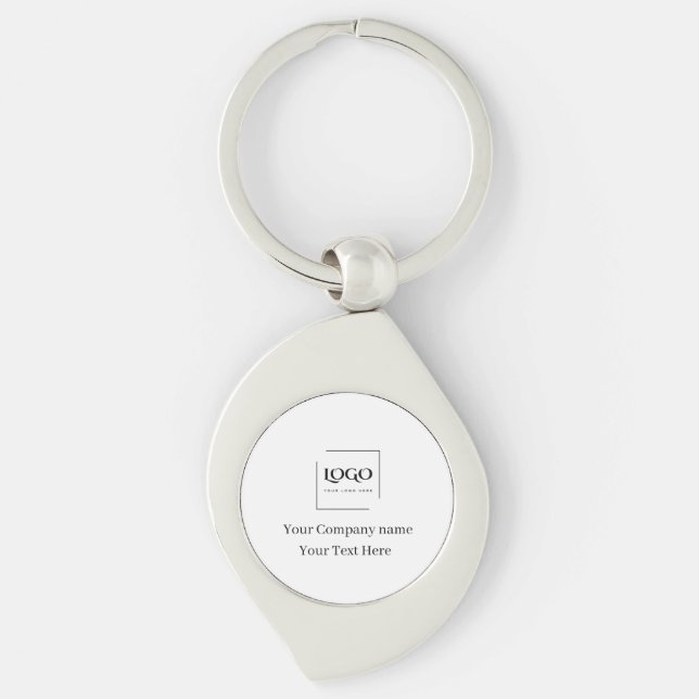 Porte-clés Modèle de logo personnalisé élégant (Devant)