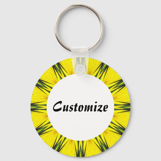Porte-clés Modèle de Mandala Daisy 29 (Recto)