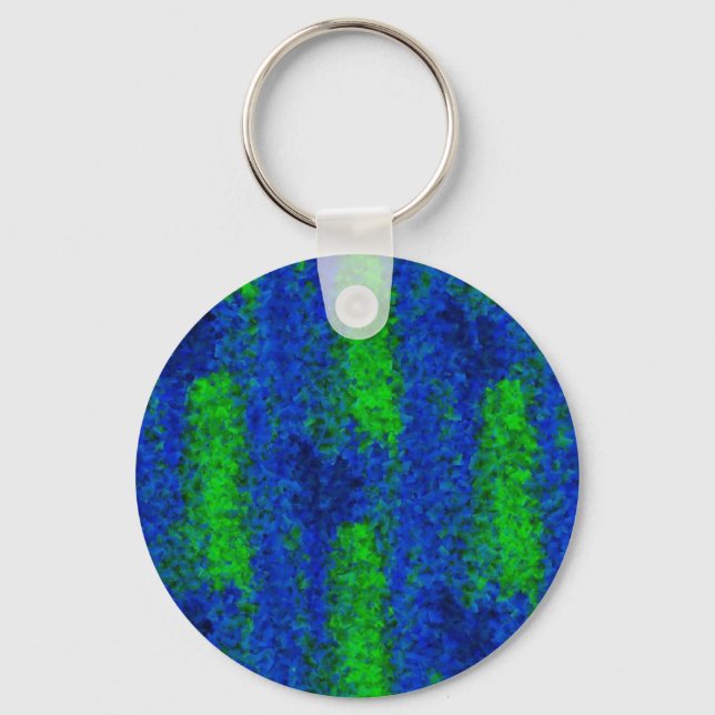 Porte-clés Modèle de verre brisé bleu vert (Recto)