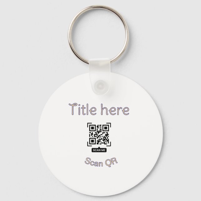 Porte-clés Modèle d'événement commercial avec scan de code Q  (Recto)