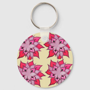 Porte-clés Modèle floral art rose