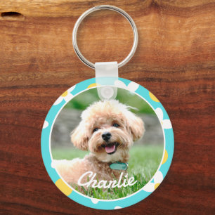 Porte-clés Modèle floral mignon photo personnalisée pour anim