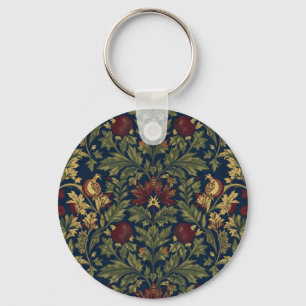 Porte-clés Modèle Navy Grenade Floral de William Morris
