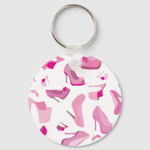 Porte-clés Modèle rose décoratif de chaussure