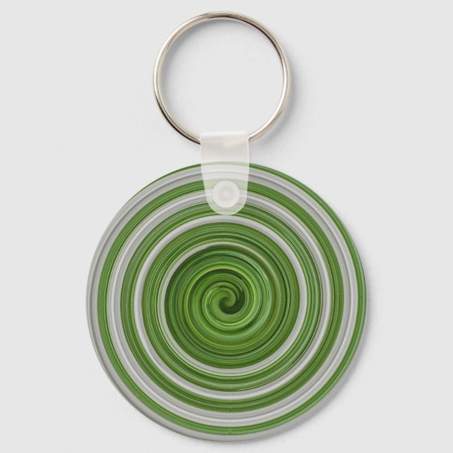 Porte-clés Modèle spiralé vert-blanc (Recto)