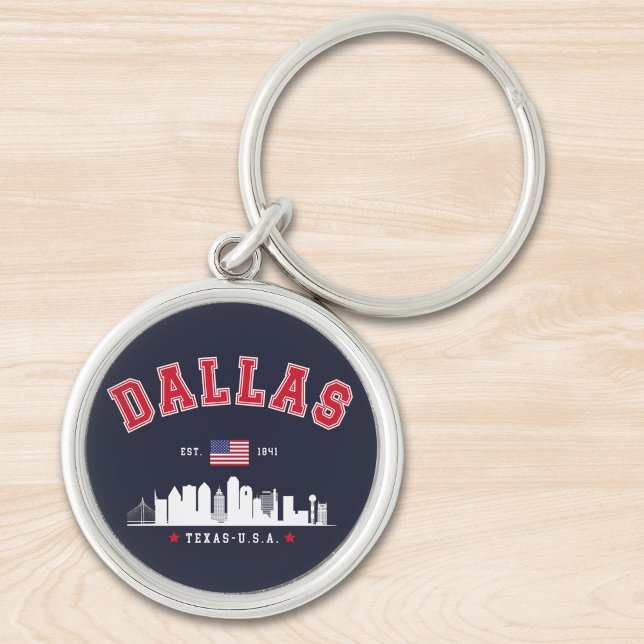 Porte-clés Modern Cityscape of Dallas Texas (Créateur téléchargé)