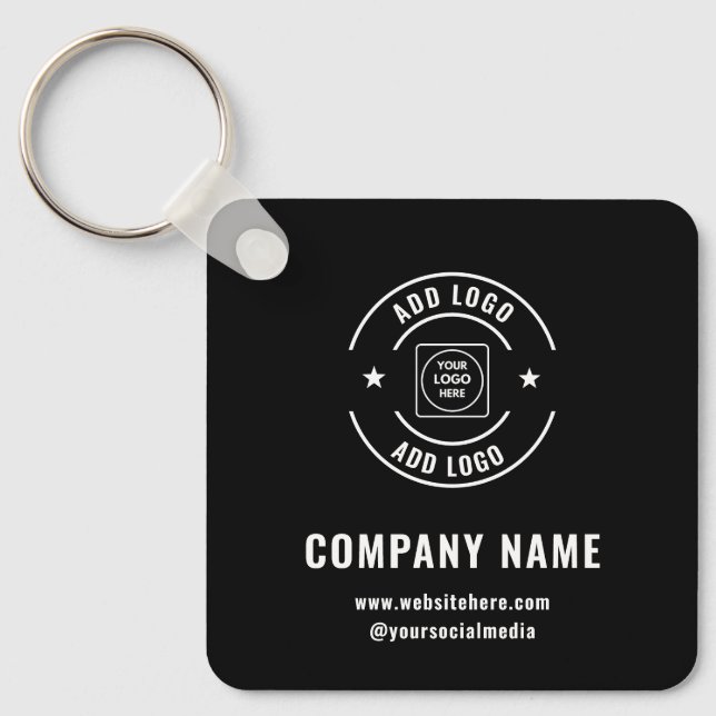 Porte-clés Modern Custom Company Logo Branded Keychains (Recto)