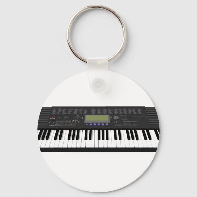 Porte-clés Modern Keyboard Synth: 3D Model: (Recto)