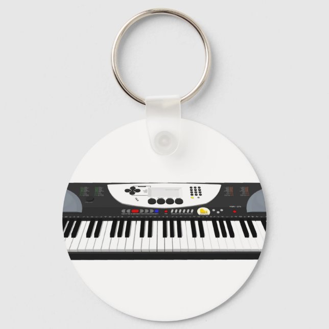 Porte-clés Modern Keyboard Synth: 3D Model: (Recto)