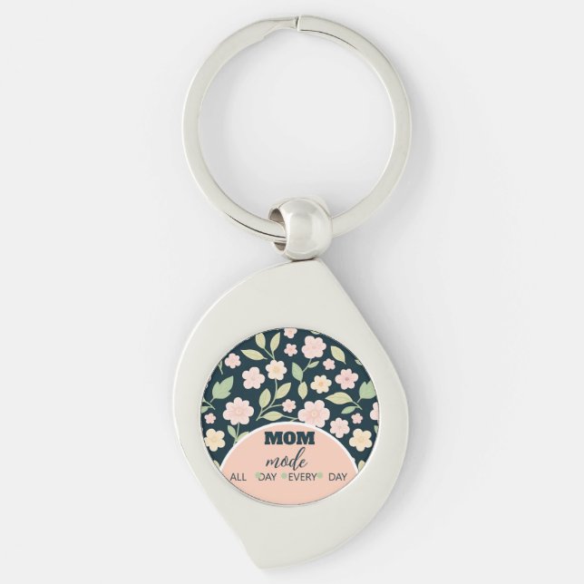 Porte-clés Modern Pink Wildflowers Pattern (Devant)