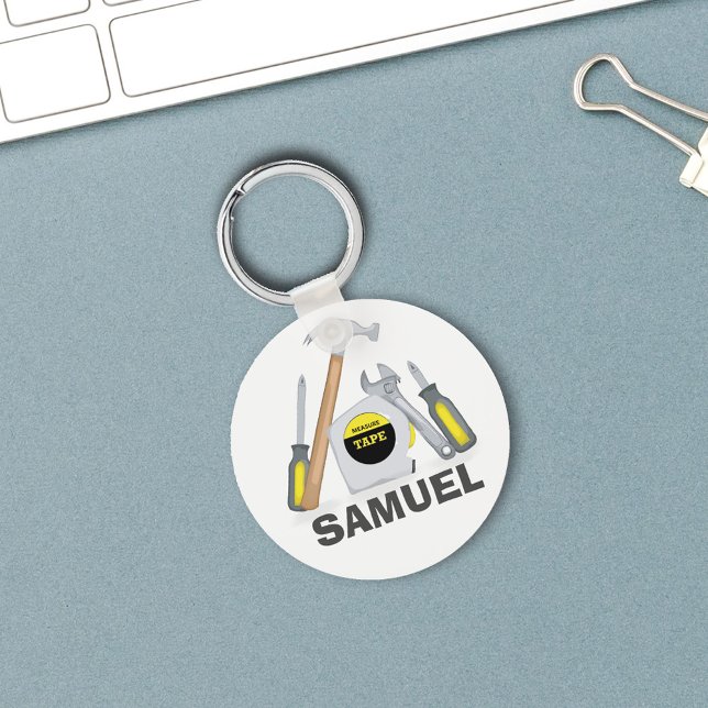 Porte-clés Modern Simple Rustic Whimsical Tool Set (Tools custom keychain)