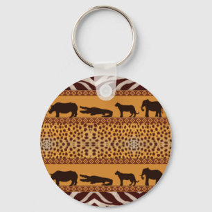 Porte-clés Modern Tribal African Cheetah Pattern Animal Print