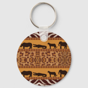 Porte-clés Modern Tribal African Jaguar Pattern Animal Print