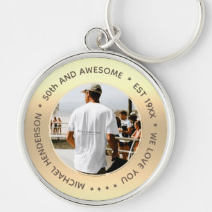 Porte-clés MODERNE 40e 50e anniversaire 60e anniversaire NOM 