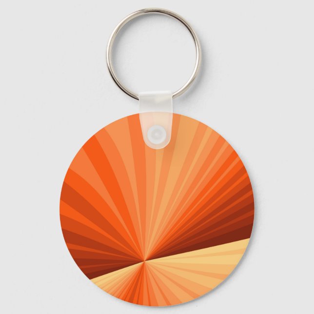 Porte-clés Moderne Abstrait Orange Rouge Vanille Graphique Fr (Recto)