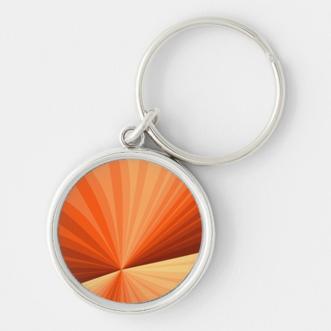 Porte-clés Moderne Abstrait Orange Rouge Vanille Graphique Fr (Devant)