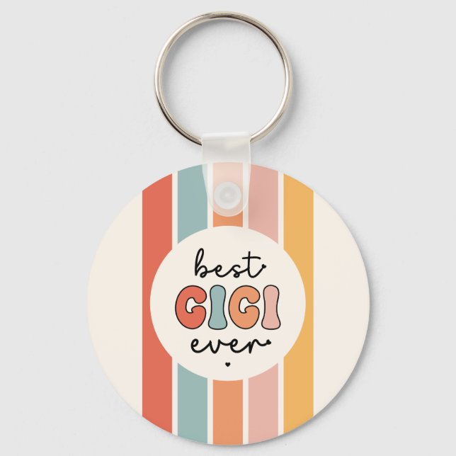 Porte-clés Moderne Best Gigi Ever Cute Retro Grand-mère (Recto)
