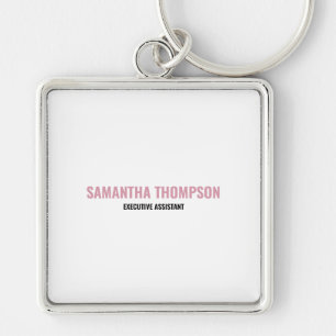 Porte-clés Moderne Chic rose, blanc et noir