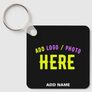 PORTE-CLÉS MODERNE ET MODERNE PERSONNALISABLE NOIR VÉRIFIÉ