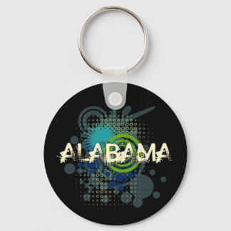 Porte-clés Moderne Grunge demi-ton Alabama Porte - clé foncé
