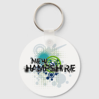 Porte-clés Moderne Grunge demi-ton New Hampshire Porte - clé