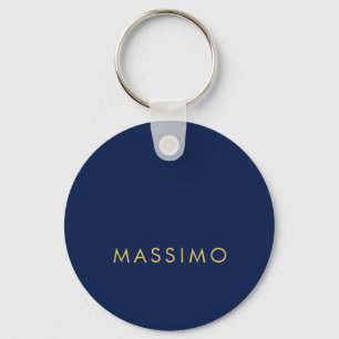 Porte-clés Moderne Minimaliste Bleu Or Professionnel Tendance
