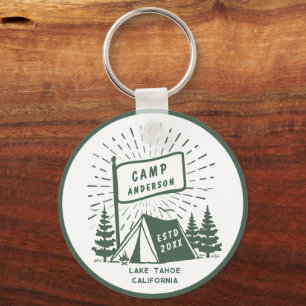 Porte-clés Moderne Retro Famille Camping Amusants Extérieur