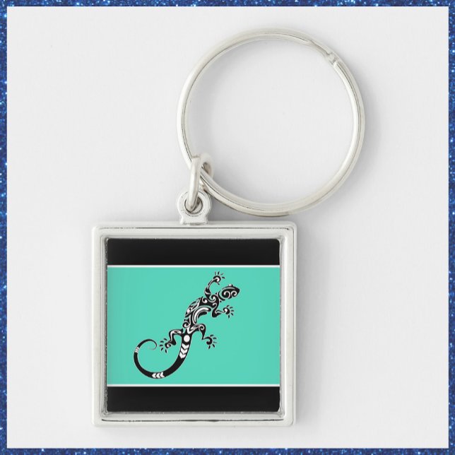 Porte-clés Moderne Sud-Ouest Gecko mer Vert et noir (Créateur téléchargé)
