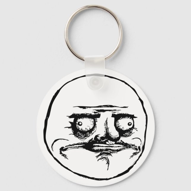 Porte-clés moi gusta face rage face mème humour lol rofl (Recto)