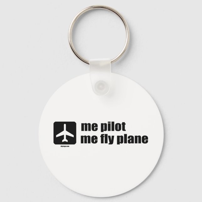 Porte-clés moi pilote, avion de vol (Recto)