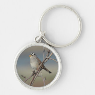 Porte-clés Moineau sur un porte - clé de branche