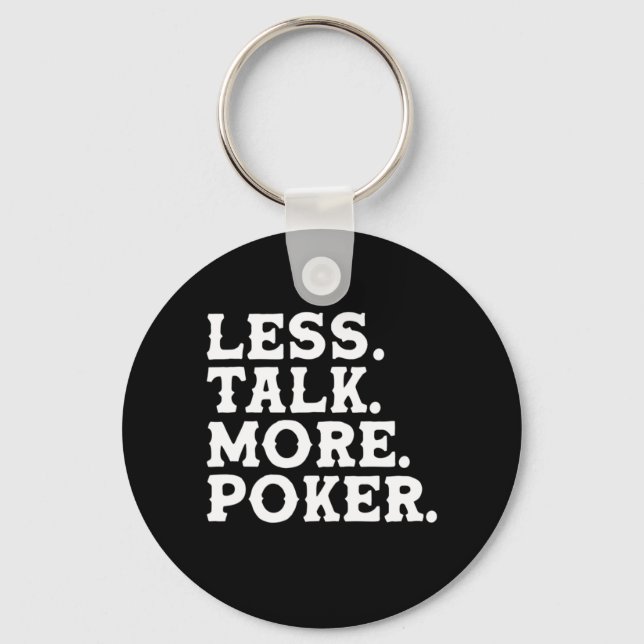 Porte-clés Moins de parler plus Poker (Recto)