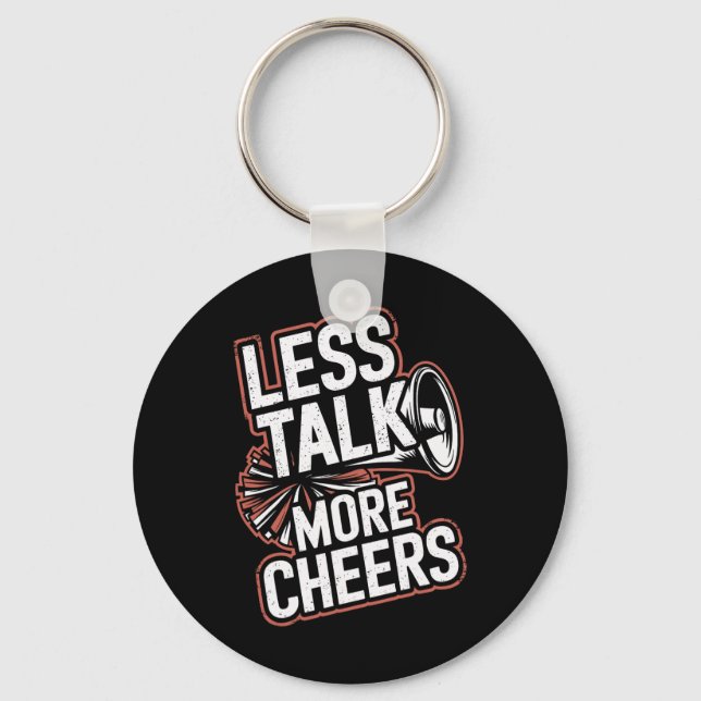 Porte-clés Moins de paroles Plus de acclamations Cheerleading (Recto)