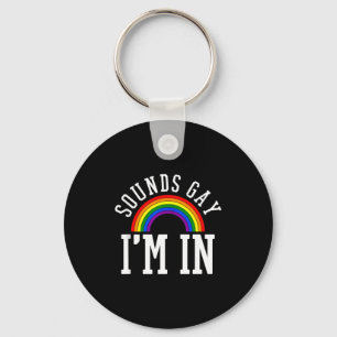 Porte-clés Mois de la fierté gay sonne gay arc-en-ciel drôle